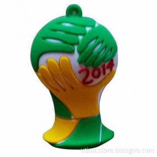 2014 World Cup USB Flash Drive with 1 to 32GB Memory Capacity, Free Sample and Package